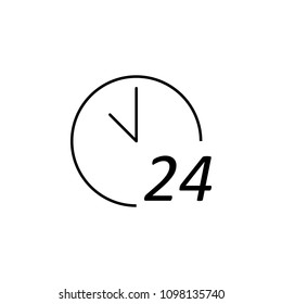 24 hours service icon. Element of market icon for mobile concept and web apps. Detailed 24 hours service icon can be used for web and mobile. Premium icon