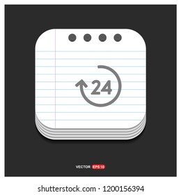 24 hours service icon - Free vector icon