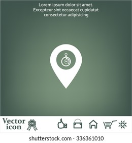 24 hours service icon map pin