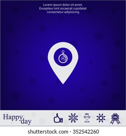 24 hours service icon map pin