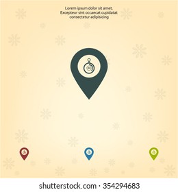 24 hours service icon map pin