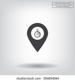 24 hours service icon map pin