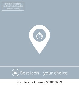 24 hours service icon map pin