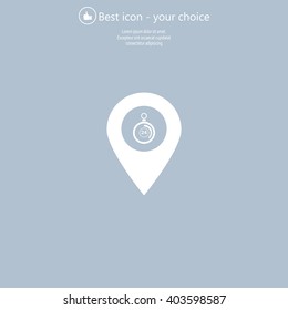 24 hours service icon map pin