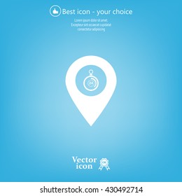 24 hours service icon map pin