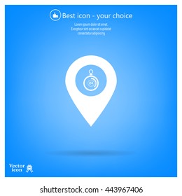24 hours service icon map pin