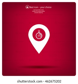 24 hours service icon map pin