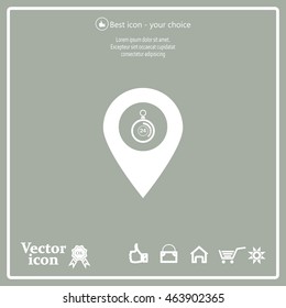 24 hours service icon map pin