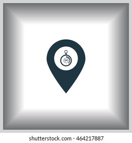 24 hours service icon map pin