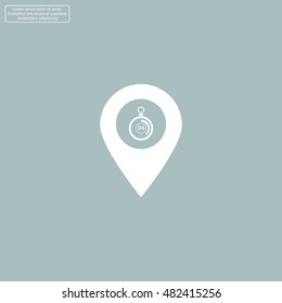 24 hours service icon map pin