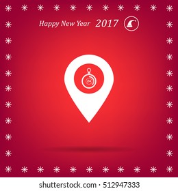 24 hours service icon map pin