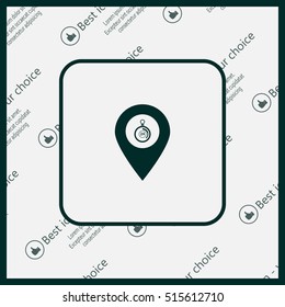 24 hours service icon map pin