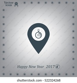 24 hours service icon map pin