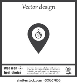 24 hours service icon map pin