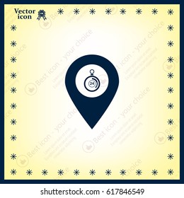 24 hours service icon map pin