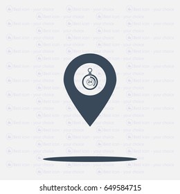 24 hours service icon map pin