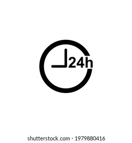 24 hours service icon vector sign symbol