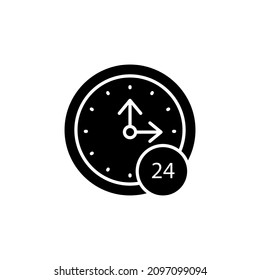 icono de servicio de 24 horas en vector. Logotipo