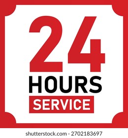 24 Hours Service Red Template