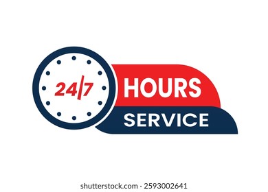 24 hours service vector  design

