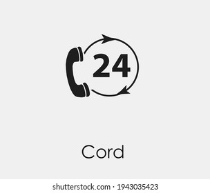 24 hours service vector icon. Editable stroke. Symbol in Line Art Style for Design, Presentation, Website or Apps Elements. Pixel vector graphics - Vector