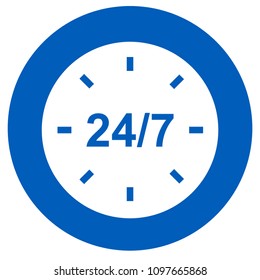 24 hours services icon vector