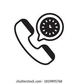 24 Hours Services vector style icon. EPS 10 file