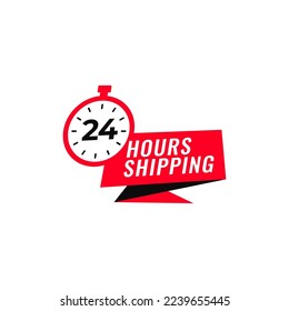 Etiqueta de compra de envío de 24 horas