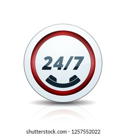 24 hours Support button illustration
