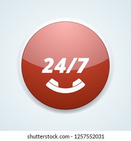 24 hours Support button illustration