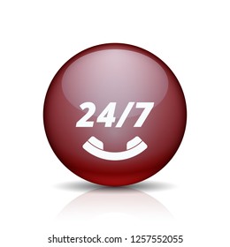 24 hours Support button illustration