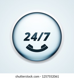 24 hours Support button illustration