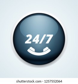 24 hours Support button illustration