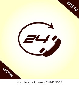 24 hours support icon