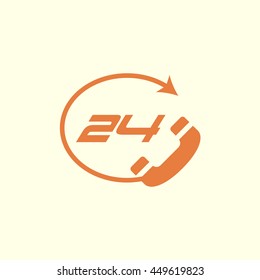 24 hours support icon