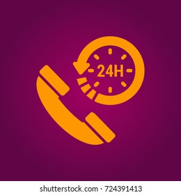 24 hours support icon