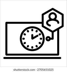 24 Hours Support Icon Element For Design