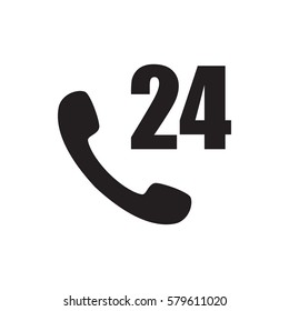 24 hours support icon illustration isolated vector sign symbol