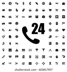 24 hours support icon illustration isolated vector sign symbol. e-commerce icons vector set.