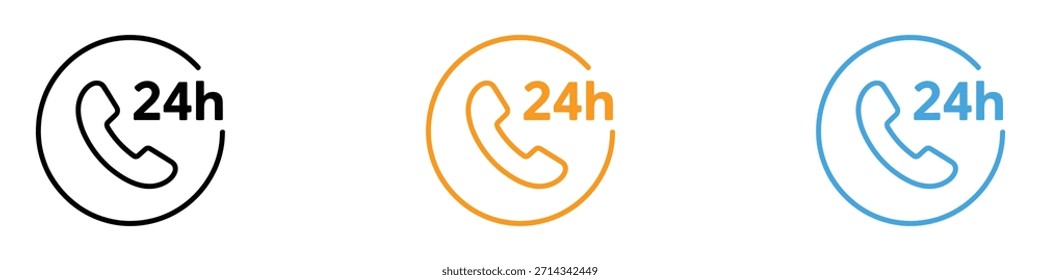24 hours support icon vector. Assistance and Customer Care Solution symbol. vector illustration.