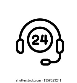 24 Hours Support Line Icon