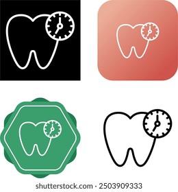 24 Hours Support Unique Vector Icon Illustration
