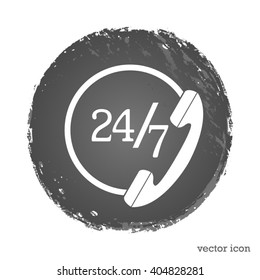 24 hours support vector icon
