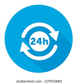  24 hours symbol  vector icon illustration