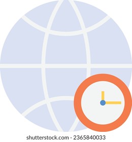 24 Hours Time Information Icon Vector Flat Illustration