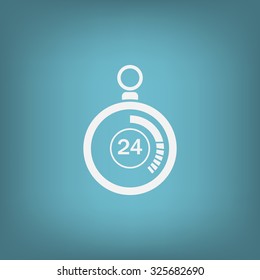 24 hours Timer sign icon. Stopwatch symbol. 