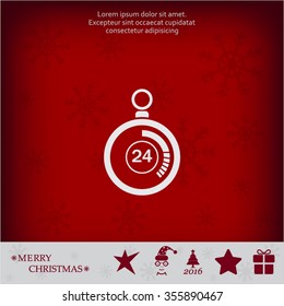 24 hours Timer sign icon. Stopwatch symbol. 