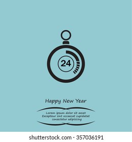 24 hours Timer sign icon. Stopwatch symbol. 