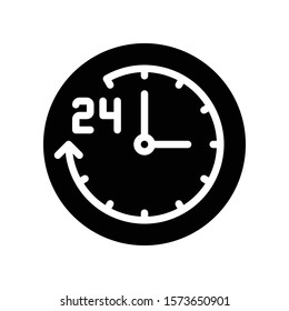 24 hours vector, Black friday related solid design icon