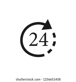 24 hours vector icon